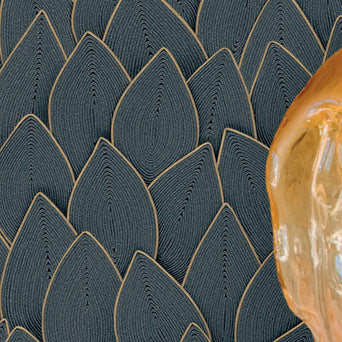 Behang Jonchée VP 993 10 - Elitis Behang Jonchée Réhaussé d'un fil d'or VP 993 10 - Elitis