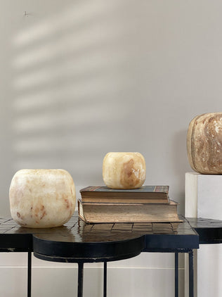 Waxinelichthouder Alabaster - Brown - Medium Waxinelichthouder Alabaster - Brown - Medium