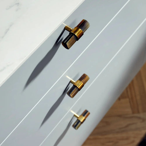 Haak wit bone/brass Small