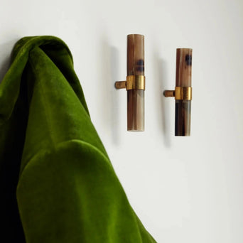 Haak wit bone/brass Large Wandhaak wit bone/brass large van Valk at Home