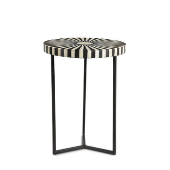 Bijzettafel Delhi - Zwart/wit Bijzettafel Delhi - Zwart/wit