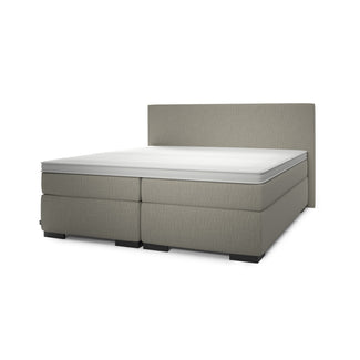 Hotelbed + Topmatras + Hoofdbord Brest - Grof Linnen Clay hotelbed brest grof linen clay