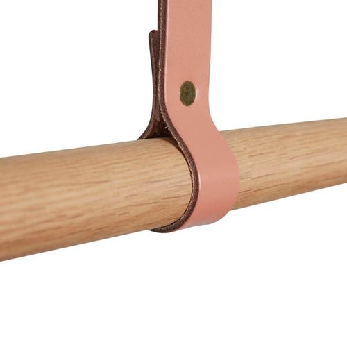 Kapstok met leren banden