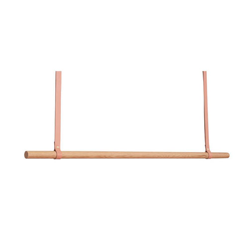 Kapstok met leren banden