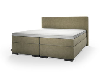 Valk at Home Hotelbed + Topmatras + Hoofdbord Brest hotelbed brest grof linen clay
