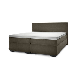 Hotelbed + Topmatras + Hoofdbord Brest - Velvet Taupe Hotelbed Brest Velvet taupe