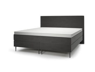 Valk at Home Hotelbed High Heels + Topmatras + Hoofdbord Brest - Cotton Anthracite Hotelbed brest high heels antraciet