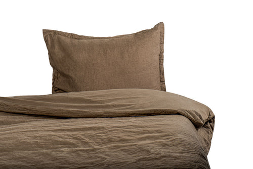 Dekbedovertrek - Dark Brown - Remy