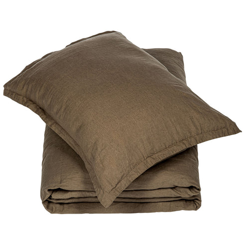 Dekbedovertrek - Dark Brown - Remy