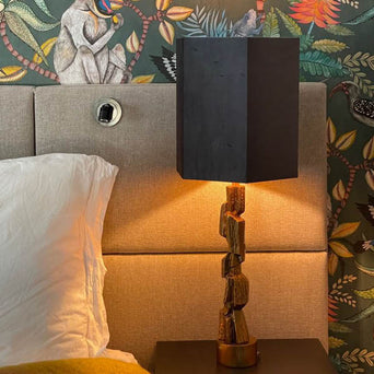 Lampenkap Hexagon antraciet velvet Lampenkap Hexagon antraciet velvet