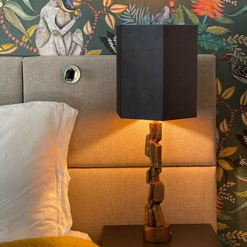 Lampenkap Hexagon antraciet velvet