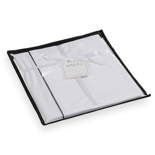 Kussensloop - Papillon White/Grey Percal Katoen