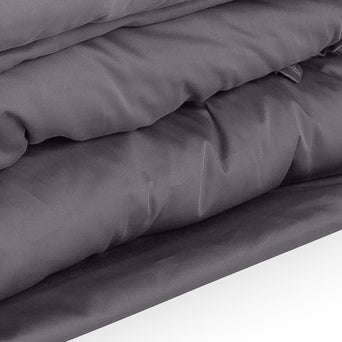 Dekbedovertrek - Anthracite - Katoen Satijn Dekbedovertrek - Anthracite - Katoen Satijn
