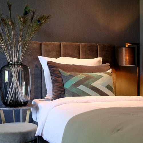 Valk at Home Hotelbed High Heels + Topmatras + Hoofdbord Rome - Grof linnen Clay