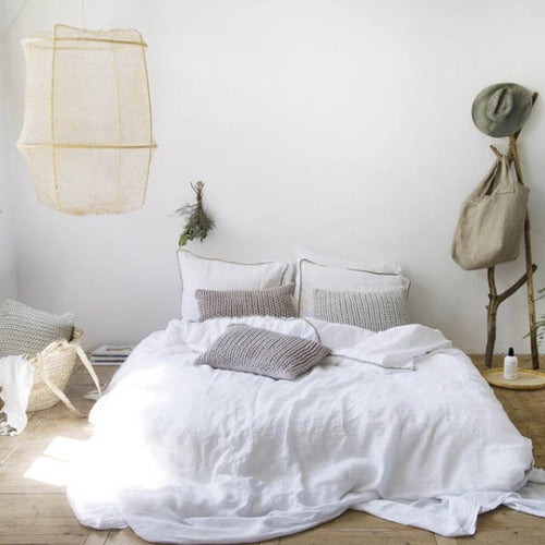 Dekbedovertrek - White Stitching Sand - Felice