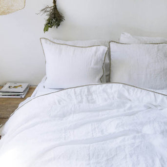 Dekbedovertrek - White Stitching Sand - Felice Dekbedovertrek - White Stitching Sand - Felice