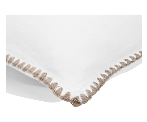 Dekbedovertrek - White Stitching Sand - Felice