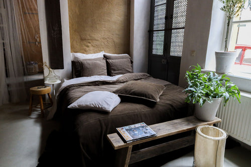 Dekbedovertrek - Dark Brown - Remy