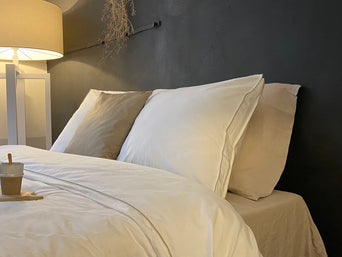 Dekbedovertrek - White/Taupe - Rimini Dekbedovertrek - White/Taupe - Rimini