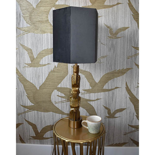 Lampenkap Hexagon antraciet velvet