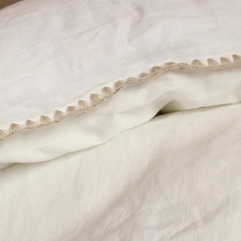 Dekbedovertrek - Off White Stitching Natural - Felice