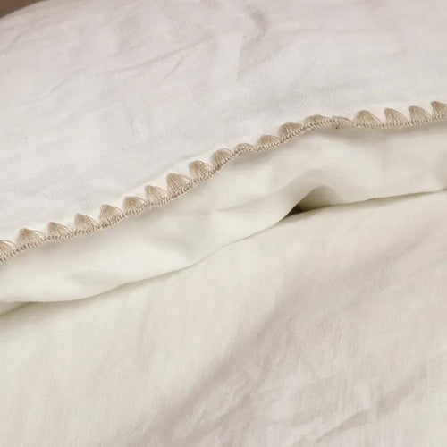 Dekbedovertrek - Off White Stitching Natural - Felice