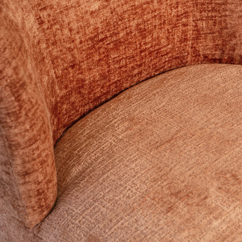 Atty Draaifauteuil Velvet Oranje