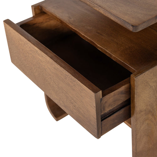 Zalu nachtkastje mangohout bruin - detail