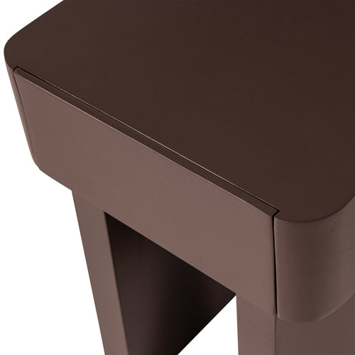 Sovo nachtkastje mangohout bruin - detail