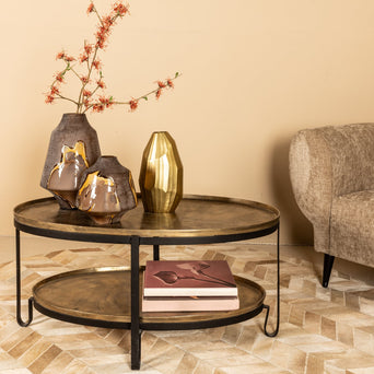 Bijzettafel Kae Gold 2-Laags