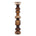 Brown ribbed glass candle holder bulby L