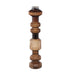 Brown ribbed glass candle holder bulby M