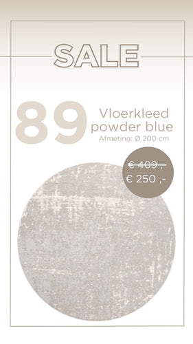 Vloerkleed Powder Blue 200cm rond