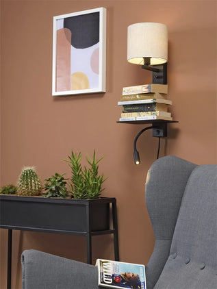 Wandlamp Florence met leeslamp - Light Beige