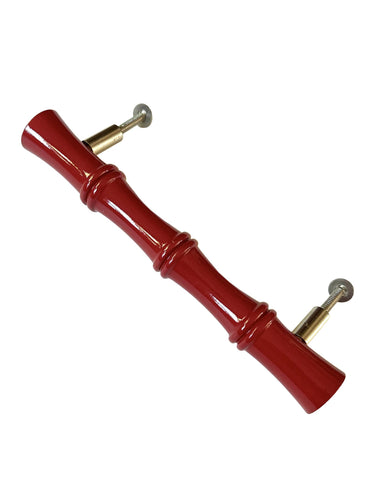 Bamboe houten greep rood - Small (Set van 2)