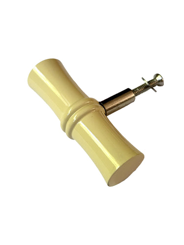 Bamboe houten greep geel - Small (Set van 2)