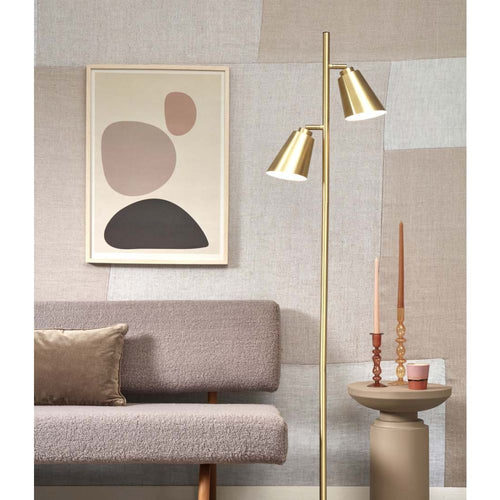 Vloerlamp Bremen 2-shade Goud