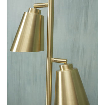 Vloerlamp Bremen 2-shade Goud