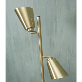 Vloerlamp Bremen 2-shade Goud