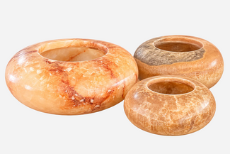 Alabaster Tealight Holder - Frisbee
