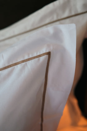 Kussensloop Celine - Bone - Egyptisch Katoen