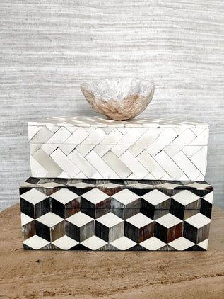 Decoratie Box zwart/wit