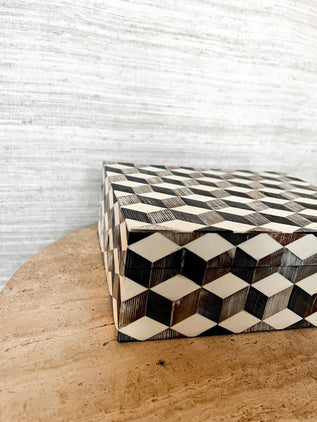 Decoratie Box zwart/wit