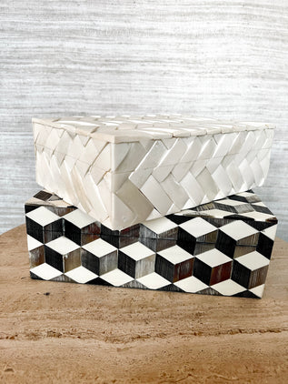 Decoratie Box zwart/wit