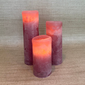 Kaarsen Ciro set van 3 kleur Rosa