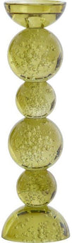 Kaarsenhouder Itinga Glass Bubble L - Olive Green