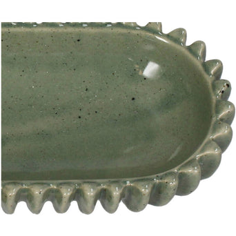 Schaaltje ribbel groen