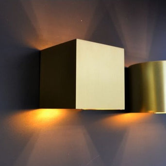 Wandlamp Xio vierkant Goud