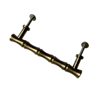 Bamboe messing kastgreep - Medium