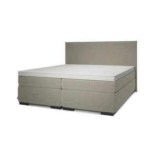 Hotelbed + Topmatras + Hoofdbord Venetië - Grof Linnen Clay